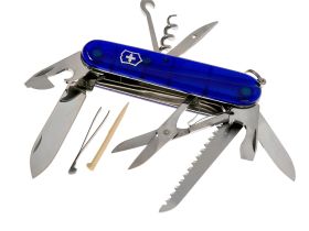 Нож перочинный Victorinox Huntsman, сталь X55CrMo14, рукоять Cellidor®, синий, 15 функций, 91мм