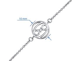 Браслет из серебра с бриллиантом э0601бр06210513