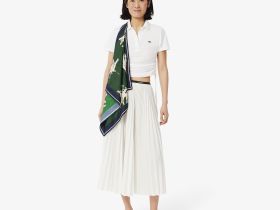 Длинная плиссированная юбка Lacoste с эластичной талией