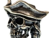 Бусина для темляка Пират в треуголке, мельхиор