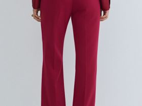 Расклёшенные брюки, Красный