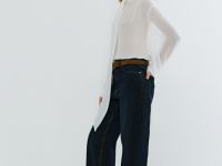 Широкие джинсы Wide leg с высокой посадкой, Синий