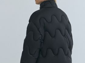 Короткая утеплённая куртка, Черный