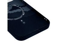 Чехол-накладка Luxo Life+ Magsafe для Apple iPhone 16 Pro Max пластиковый шахматное плетение/узор черно-белый