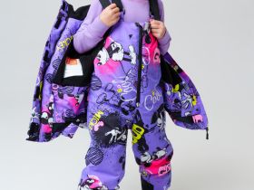 Комплект текстильный с полиуретановым покрытием для девочек: куртка, полукомбинезон