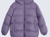 Удлиненный пуховик с капюшоном