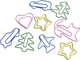 Скрепки фигурные Globus - ассорти 28-45 мм 42 шт. пластик. коробка, ассорти