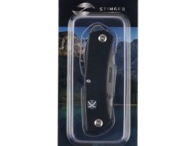Нож перочинный Stinger 103 мм, 10 функций, черный, в блистере