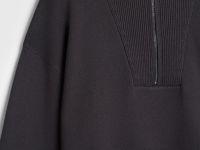 Джемпер с воротником-стойкой на молнии, Коричневый