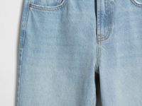 Прямые джинсы с высокой посадкой, Голубой