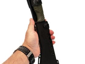 Мачете НОКС Тайга 5, сталь AUS-8, рукоять эластомер, зеленый