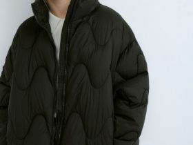 Пуховик для девочек, Черный