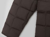 Пуховое стеганое пальто с поясом