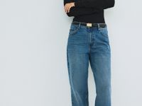 Джинсы со средней посадкой, Синий