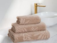 Полотенце махровое Тропико/Tropico, бежевое