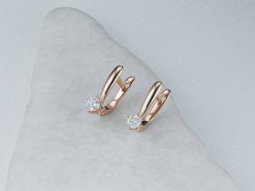 Серьги из красного золота с бриллиантами э0201сг07200216