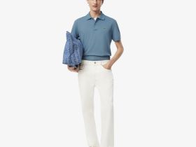 Мужское поло Lacoste из смеси эластичного органического хлопка