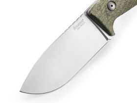 Нож с фиксированным клинком LionSteel M3, сталь Niolox, рукоять микарта, зеленый