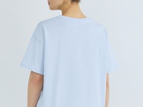 Футболка оверсайз из плотного хлопка, Голубой