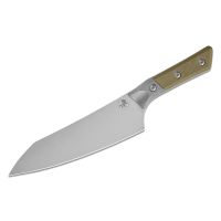 Нож кухонный Шеф Microtech Chef's Knife, сталь M390MK, рукоять G10, оливковый