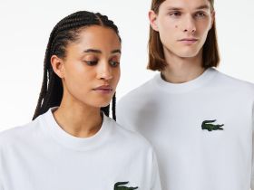 Футболка Lacoste оверсайз унисекс из органического хлопка