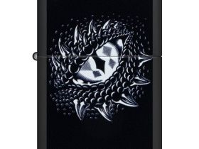 Зажигалка ZIPPO Dragon Eye с покрытием Black Light, латунь/сталь, черная,матовая 38x13x57 мм