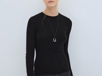 Вязаный джемпер с шерстью, Черный