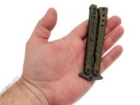 Нож бабочка НОКС Балисонг М210, сталь D2, рукоять G10, зелёный