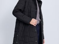 Утепленное стеганое полупальто