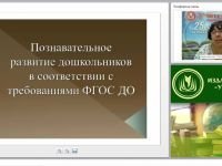 Познавательное развитие дошкольников в соответствии с требованиями ФГОС ДО