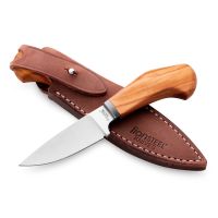 Нож с фиксированным клинком LionSteel Willy, сталь М390, рукоять оливковое дерево