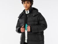 Мужская утеплённая куртка-парка Lacoste ниже колена