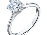 Помолвочное кольцо из белого золота с бриллиантом э4001кц07220863