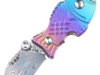 Складной нож-подвеска Sanrenmu 6171-TL, сталь Дамаск, рукоять титан