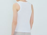 Базовая майка в рубчик, Белый