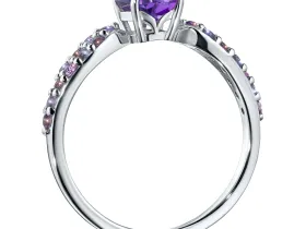 Кольцо из серебра с аметистами э0607кц01260382