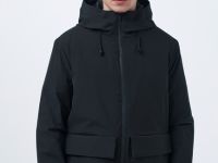 Утеплённая парка с накладными карманами, Черный