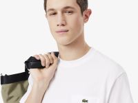 Мужская футболка Lacoste из хлопка с нагрудным карманом