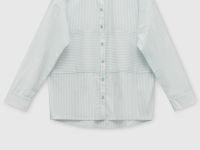 Рубашка из хлопка с отложным воротником