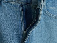 Прямые джинсы с высокой посадкой, Голубой