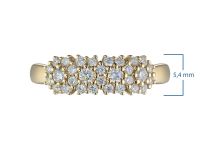 Классическое кольцо из желтого золота с бриллиантами э0301кц10170100