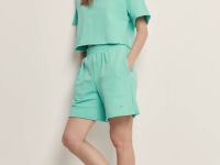 Шорты на резинке с необработанными краями