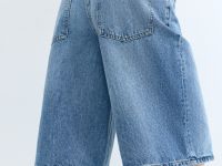 Джинсовые шорты-бермуды, Голубой