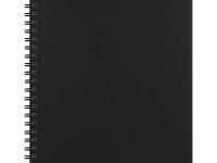 Тетрадь в клетку на гребне BG "Base" А5 48 л, пластиковая обложка, черная