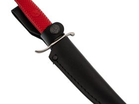 Нож Витязь B5400-2 Разведчик, сталь 9Cr18MoV, рукоять эластомер, красный