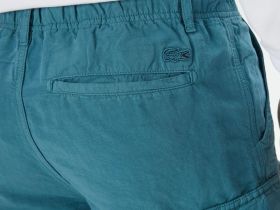 Мужские шорты Lacoste из хлопка и льна