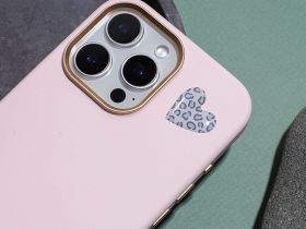 Наклейка VLP 3D сердце с фиолетовым леопардовым принтом