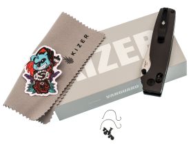 Складной нож Kizer Original 2, сталь 14C28N, рукоять алюминий, черный