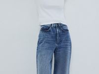 Джинсы со средней посадкой, Синий