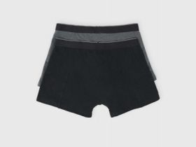 Базовые трусы-транки, 2 шт., Черный